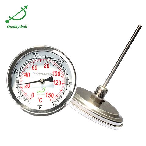 軸向型雙金屬溫度計可以做可動外螺紋接頭嗎？